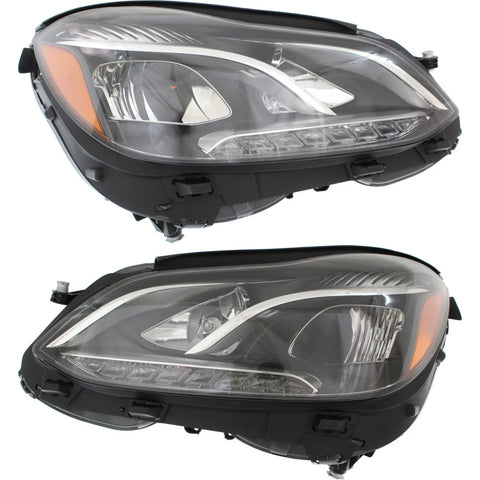 Headlight For 2014-2016 Mercedes-Benz E250 Pair Driver and Passenger Side