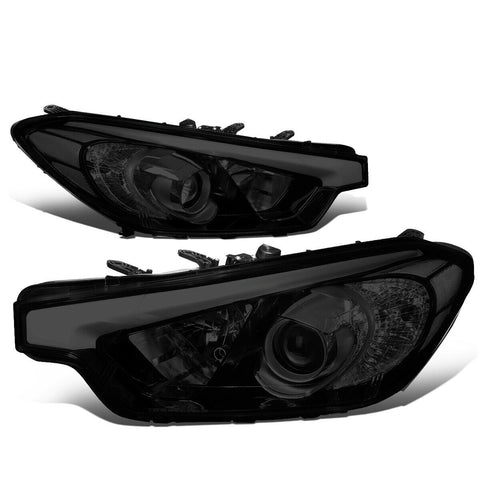 2014-2016 te 5 Koupe Smoked Housing Clear Corner Projector Headlight Lamp
