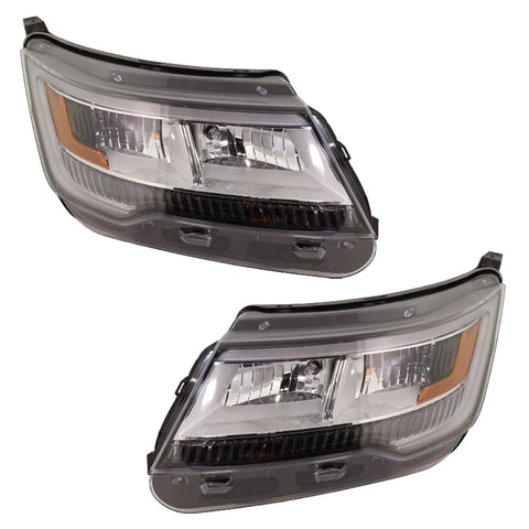 Headlight Set For 2018-19 Ford Explorer LH and RH HID/Xenon From 4-4-18 Assembly