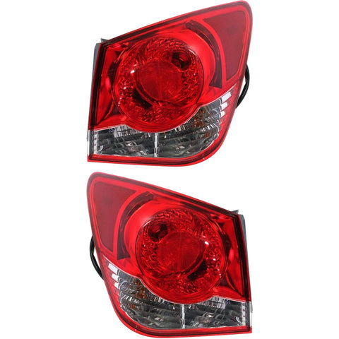 Pair Tail Light for 2011-2015 Chevrolet Cruze LH RH Outer Body Mounted