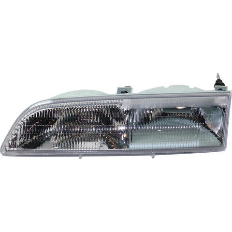 Headlight For 89-93 Ford Thunderbird Left Clear Lens Halogen With Bulb