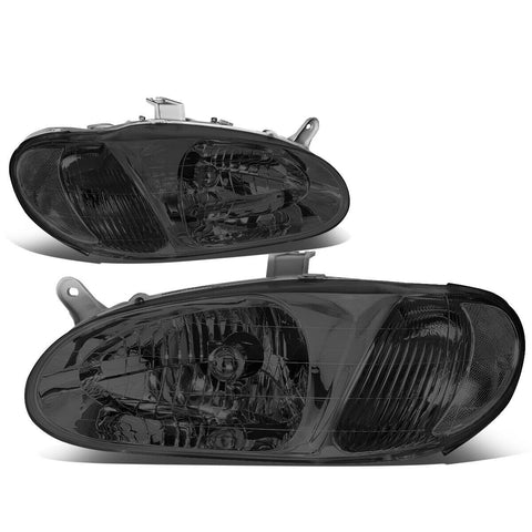 98-01 KIA Sephia Pair OE Smoked Housing Clear Corner Driving Headlight/Lamp