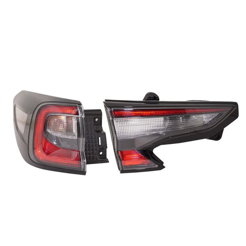 Tail Light Set For 2020 Subaru Outback Left Inner and Outer Clear/Red LED