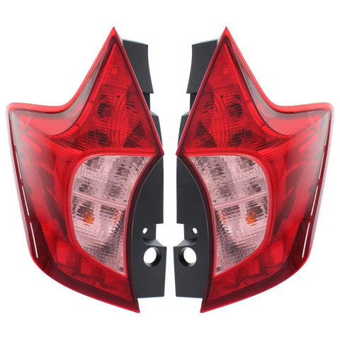 Halogen Tail Light Set For 2014-17 Nissan Versa Note Clear/Red w/Bulbs 2Pcs CAPA