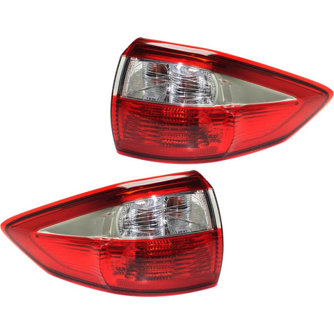 Tail Light Set For 2013-2016 Ford C-Max Left Right Outer Red Lens Halogen CAPA