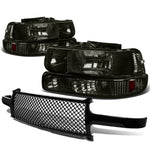 99-02 SILVERADO SMOKE HEADLIGHT+BUMP