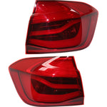 Tail Light Set For 2016 BMW 328i 16-18 M3 Left Right Outer Red Lens Halogen/LED