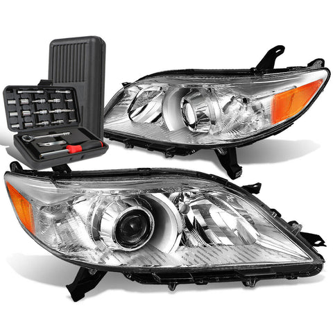 2011-2020 Toyota Sienna Chrome Amber Side Projector Headlight Lamp+Tool Box