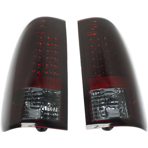 Tail Light For 97-2003 Ford F-150 Set of 2 LH and RH Smoke Red Lens