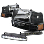 BLACK HOUSING HEADLIGHT+AMBE