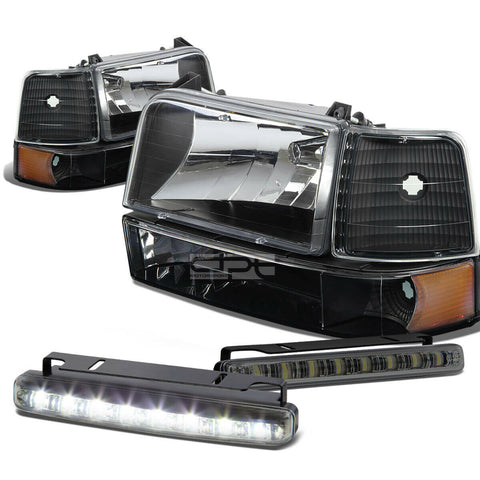 BLACK HOUSING HEADLIGHT+AMBE