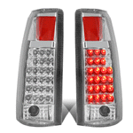 1992-1999 Chevy C/K Pickup Suburban LED Tail Light Brake Reverse Lamp Chrome