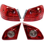 Tail Lights For 2008-13 Nissan Rogue 14-15 Select L R Inner Outer Clear/Red CAPA