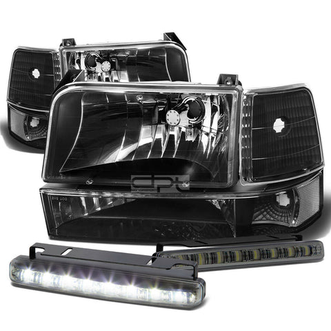 BLACK HOUSING HEADLIGHT+CLEA
