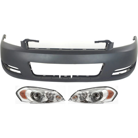 Bumper Cover Kit For 2006-2013 Chevrolet Impala Front 3pc