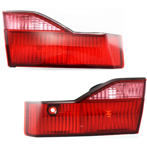 Halogen Tail Light Set For 1998-2000 Honda Accord Inner Clear & Red Lens 2Pcs