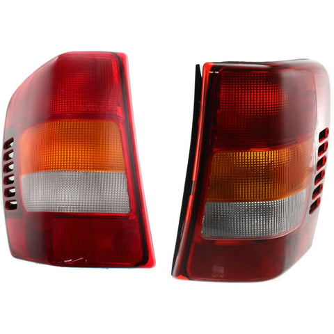 Taillights Taillamps Brake Lights Left & Right Pair Set for 99-03 Grand Cherokee