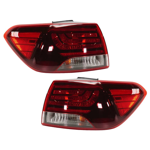 Tail Light Set For 2019-2020 Kia Sorento Left and Right Outer Clear/Red Halogen