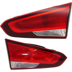 Tail Light Set For 2017-2018 Kia Forte Left and Right Clear/Red Halogen Assembly