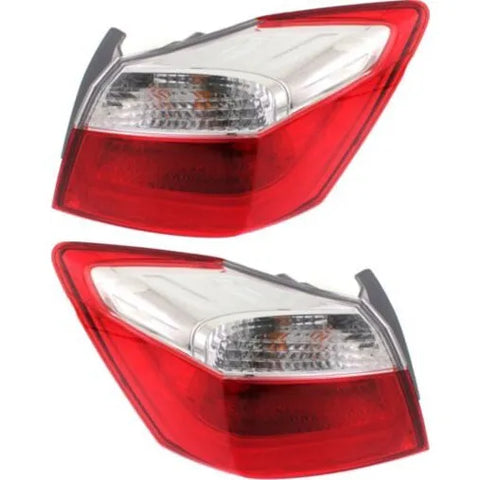 CAPA Halogen Tail Light Left and Right Outer For 13-15 Honda Accord Sedan EX LX