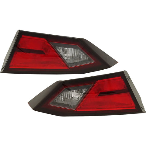 Tail Light Set For 2019-2021 Nissan Altima Left Right Inner Clear/Red Halogen