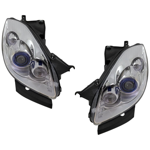 Headlight Set For 2008-2012 Buick Enclave Driver Passenger w/ bulbs Halogen CAPA