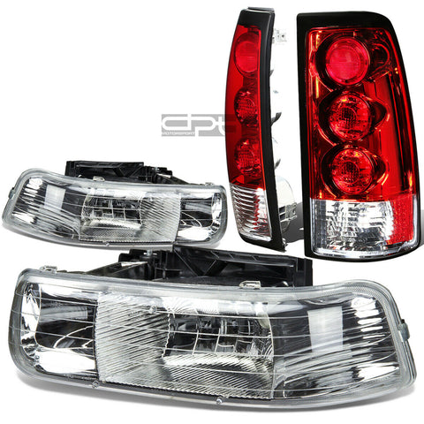 99-02 SILVERADO CHROME CRYSTAL HEADLIGHT+CORN