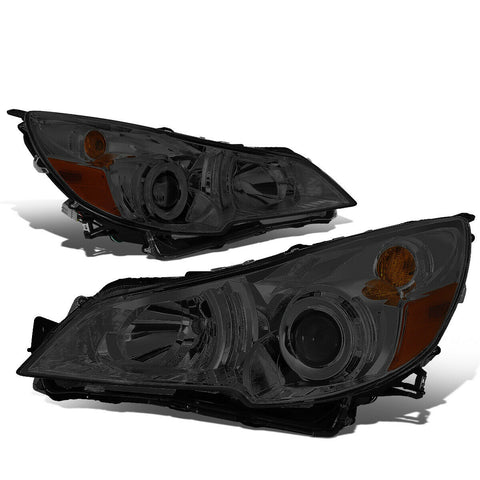 10-14 Outback/Legacy Smoked Housing LED Amber Side Mark Projector Headlight