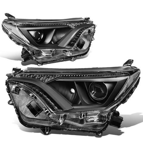 16-18 Toyota Rav4 OE Style Black Housing Clear Corner Projector Headlight