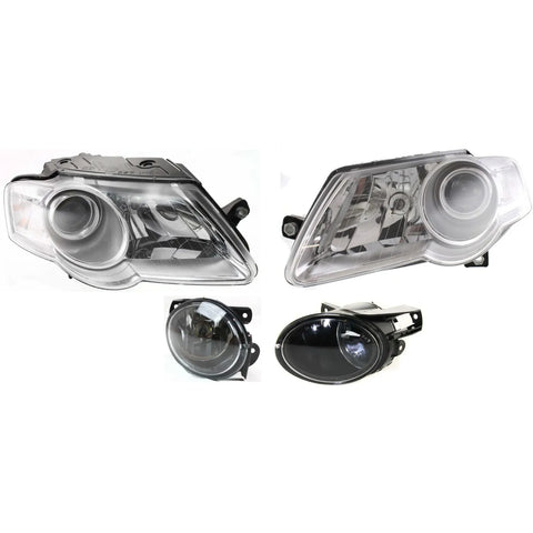 Headlight Kit For 2006-2010 Volkswagen Passat Left and Right Side 4pc