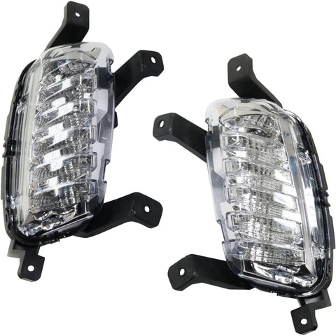 Set of 2 Driving Lights Lamps Headlights Headlamps Driver & Passenger Side Pair