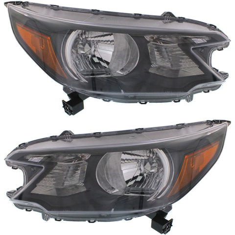 Headlight Set For 2012-2014 Honda CR-V Left and Right With Bulb CAPA 2Pc