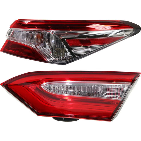 Tail Lights For 2018-2020 Toyota Camry Left Right Inner Outer Assy Halogen CAPA