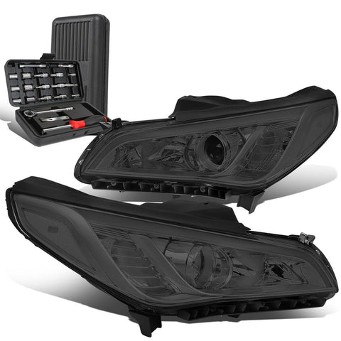 2015-2017 Sonata Smoked/Clear Side Projector Headlight Head Lamps+Tool Box