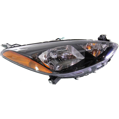 Headlight For 2011 2012 2013 2014 Mazda 2 Right With Bulb and Wiring Harness