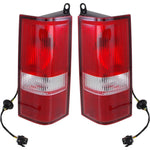 Tail Light Set For 2003-21 GMC Savana 2500 03-14 Express 1500 L R Clear/Red CAPA