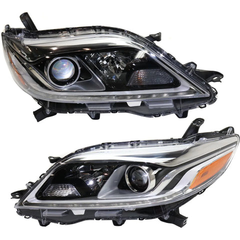 Headlight For 2015-2019 Toyota Sienna Pair Driver and Passenger Side CAPA