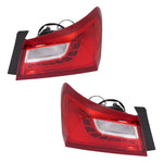 Tail Light Set For 2016-2018 Chevrolet Malibu Driver Passenger Outer w/ bulb LED