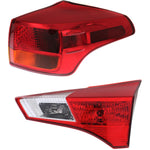 Tail Light Set For 2013-2015 Toyota RAV4 Right Inner and Outer Clear/Red Halogen