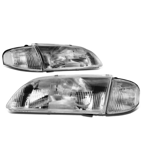 98-99 Mazda 626 Chrome Housing Headlight+Clea