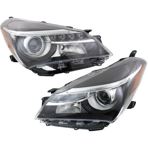 Headlight Set For 2015 2016 2017 Toyota Yaris SE Model Left and Right 2Pc