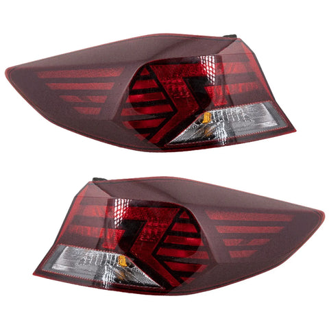 Tail Light Set For 2019-2020 Hyundai Elantra Left Right Outer Red Lens Halogen