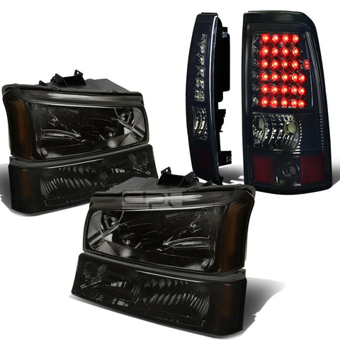 03-07 SILVERADO SMOKED CLEAR HEADLIGHT+BUMP