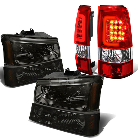 03-07 SILVERADO SMOKED CRYSTAL HEADLIGHT+BUMP