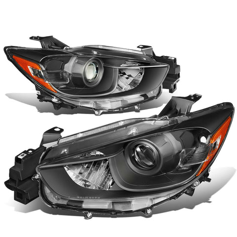 2013-2016 Mazda CX5 CX-5 Pair OE Style Projector Headlight Headlamps Black