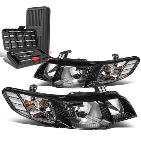 2010-2013 te Koup Chrome/Clear Side Projector Headlight Lamps+Tool Box
