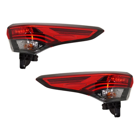 Tail Light Set For 2020-2021 Toyota Highlander Left Right Outer Clear/Red LED