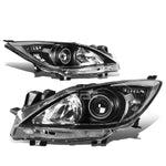 2010-2013 Mazda 3 Pair Black Housing Clear Corner Projector Headlight/Lamp