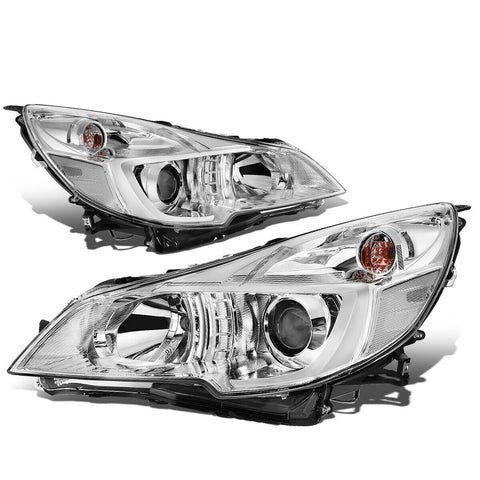 2010-2014 Outback/Legacy Chrome Housing Clear Side Projector Headlight/Lamp