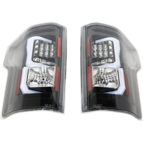 LED Tail Light For 2015-2017 Ford F-150 Set of 2 LH and RH Black Interior